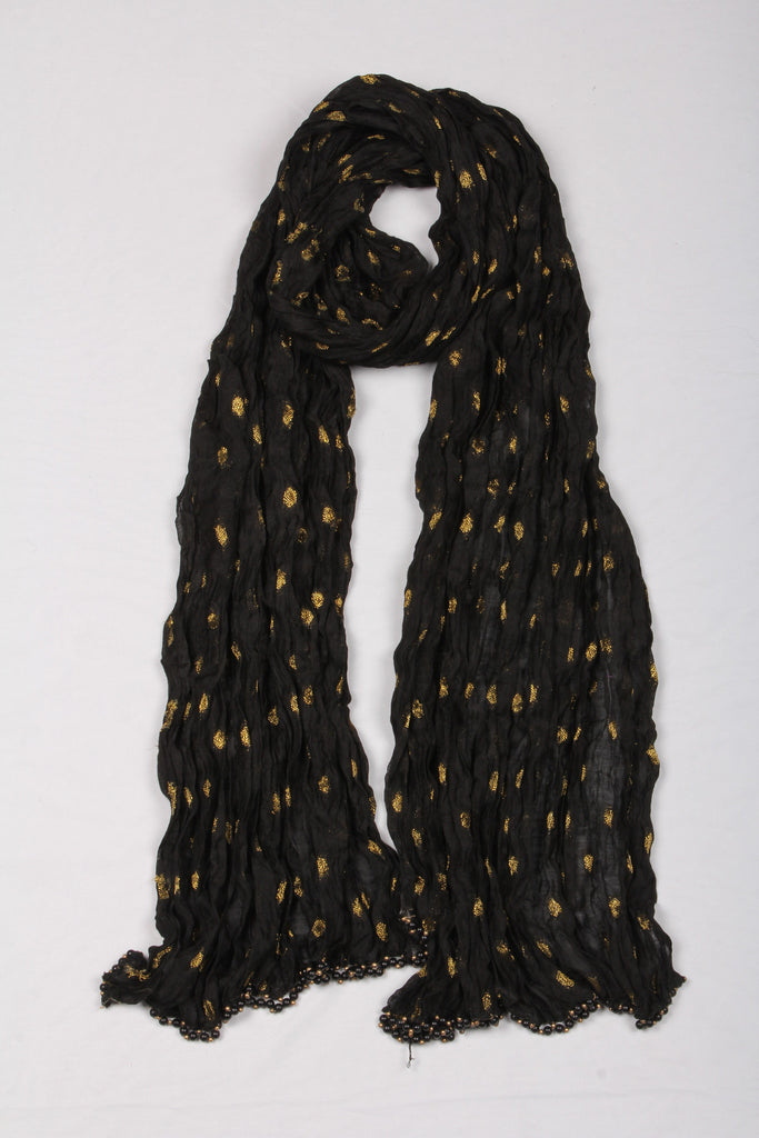 Black color with zari dot dupatta.