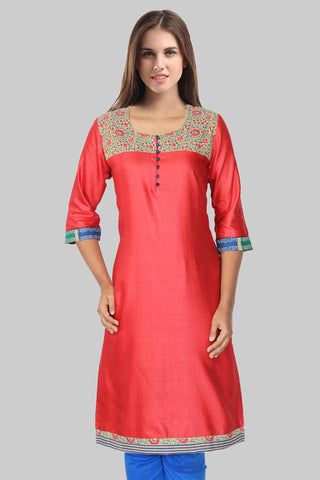 Electric Red Kurta