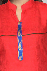 Red And Blue Kurta