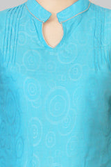 Light Sky Blue Tucks Top