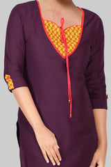 Dark Plum Kurta