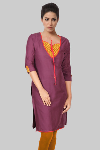 Dark Plum Kurta