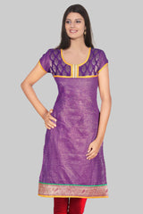 Purple Banarasi Kurta