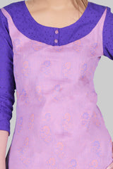 Dark Salmon With Purple Hakoba Kurta