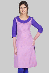 Dark Salmon With Purple Hakoba Kurta