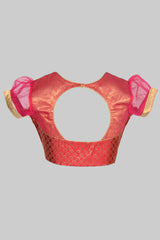 Red Banaras Net Blouse