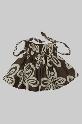 Brown Cream Printed Skirt