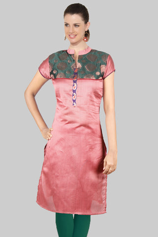 Dark Tea Rose Kurta