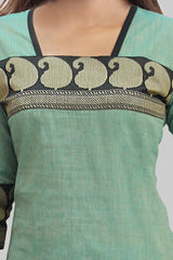 Olive Drab Banaras Kurta