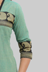 Olive Drab Banaras Kurta