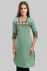 Olive Drab Banaras Kurta