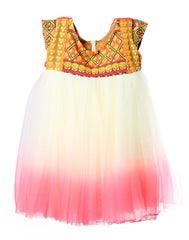 Orange And Yellow Girl's Dress