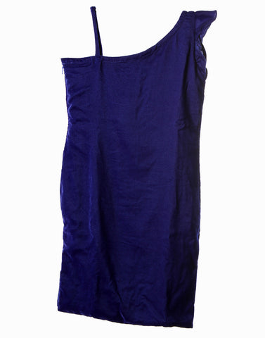 Navy Blue Velvet Dress