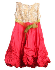 Red And Cream Girl's Dress