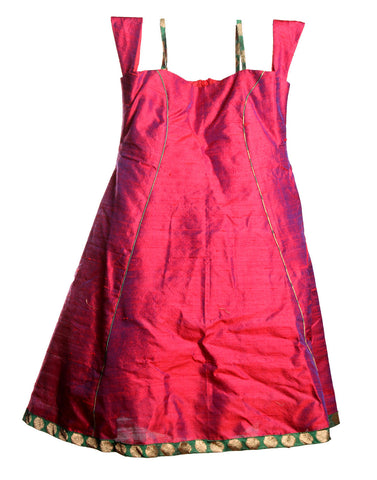 Pink Knee Length Girl's Dress