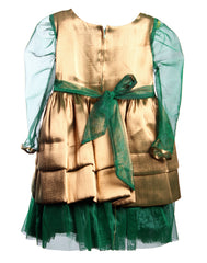 Green And Gold Girl's Dress