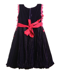 Navy Blue And Pink Girl's Dress