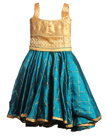 Green And Gold Girl's Dress