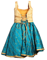 Green And Gold Girl's Dress