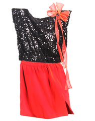 Black And Orange Girl's Dress