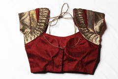 Maroon And Gold Blouse