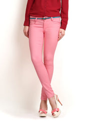 Ankle Length Light Pink denim