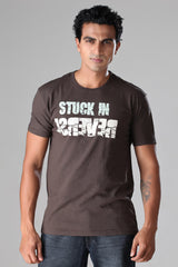 Stuck In Reverse - Brown Melange T-Shirt