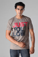 Just Follow - Sand Melange T-Shirt