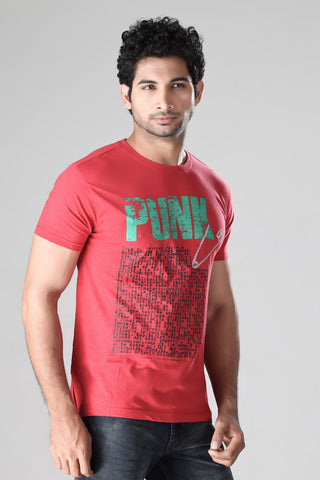 Punk - Soft Red Melange T-Shirt