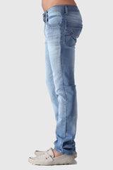 Blue Vintage Wash Comfort Stretch Fit Jeans