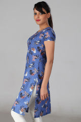 Blue Printed kurta