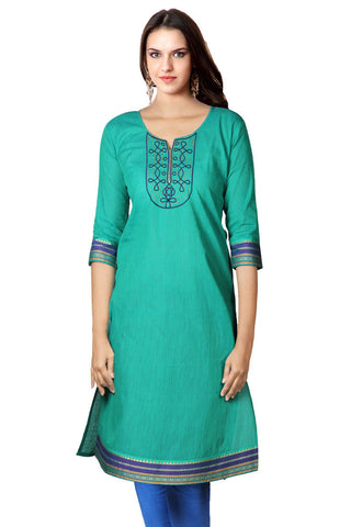 Mint Green Embroidery Kurta