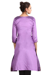 Lavender With Gold Patched Kurta