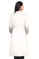 Milky White Embroidery Kurta