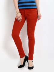 Ankle Length Red denim