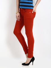 Ankle Length Red denim