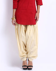 Cream Women's Patiala