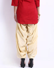 Cream Women's Patiala