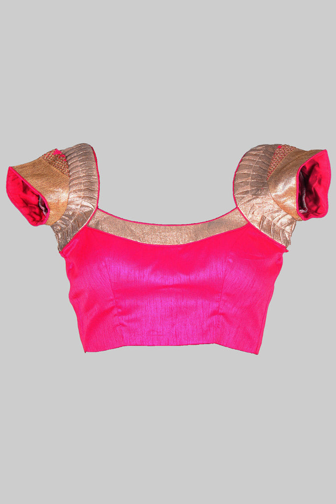 Pink Blouse With Gold Shimmer