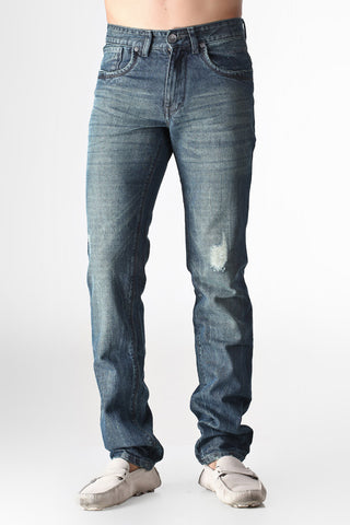 Laurel Leaf Non Strech Mid Weight  Back Pocket Print Damaged Denim