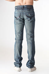 Laurel Leaf Non Strech Mid Weight  Back Pocket Print Damaged Denim