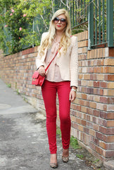 Ankle Length Pink denim